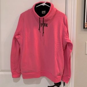 PINK Victoria’s Secret Funnel Neck Fleece Interior Sweatshirt Size Extra Small